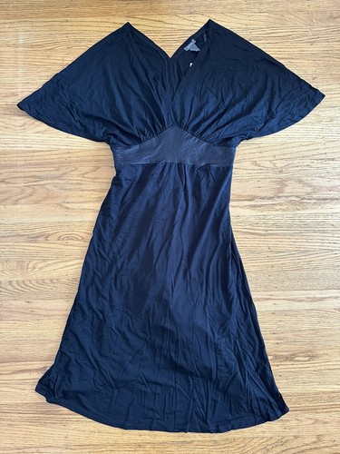NWT Kenneth Cole Womens sz M black wrap dress - Picture 2 of 6