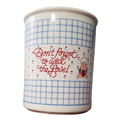 Ziggy Jar Utensil Holder No Lid Cookie Jar Don't Forgot To Add Love 1985