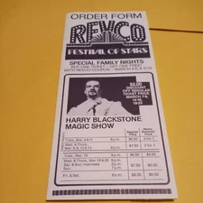 1980 Order Form Revco Festival of Stars Cher-Beach Boys-Victor Borge