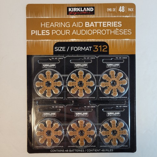 Kirkland Signature Hearing Aid Batteries Pack of 48 Size 312 Best
