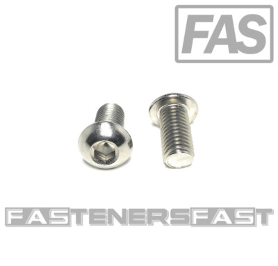 (25) 1/4-28X1/2'' Button Head Socket Cap Screw Stainless Steel FINE THREAD