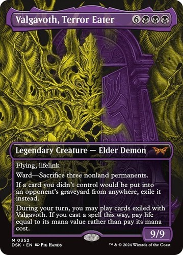 マジック：ザ・ギャザリング Valgavoth, Terror Eater playmat (used) Duskmourn magic standard card Playmat Magic VALGAVOTH TERROR EATE
