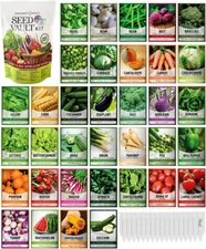 Gardeners Basics Survival Seed Kit 35 Varieties 16,000+ Non-GMO Heirloom Pack