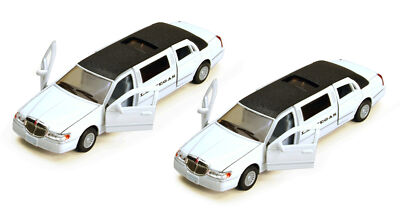 BOX OF 6 LAS VEGAS 1999 LINCOLN STRETCH LIMOUSINE 1/38 DIECAST KINSMART 7001WLV