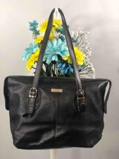 Onna Ehrllch Faye Black Pebbled Leather Satchel Bag