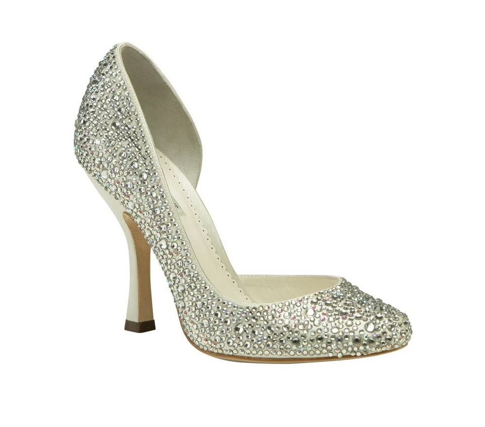 Свадебные туфли Benjamin Adams GAGA цвета слоновой кости кожа кристалл Swarovski размер 40 США 9 - Изображение 4 из 4