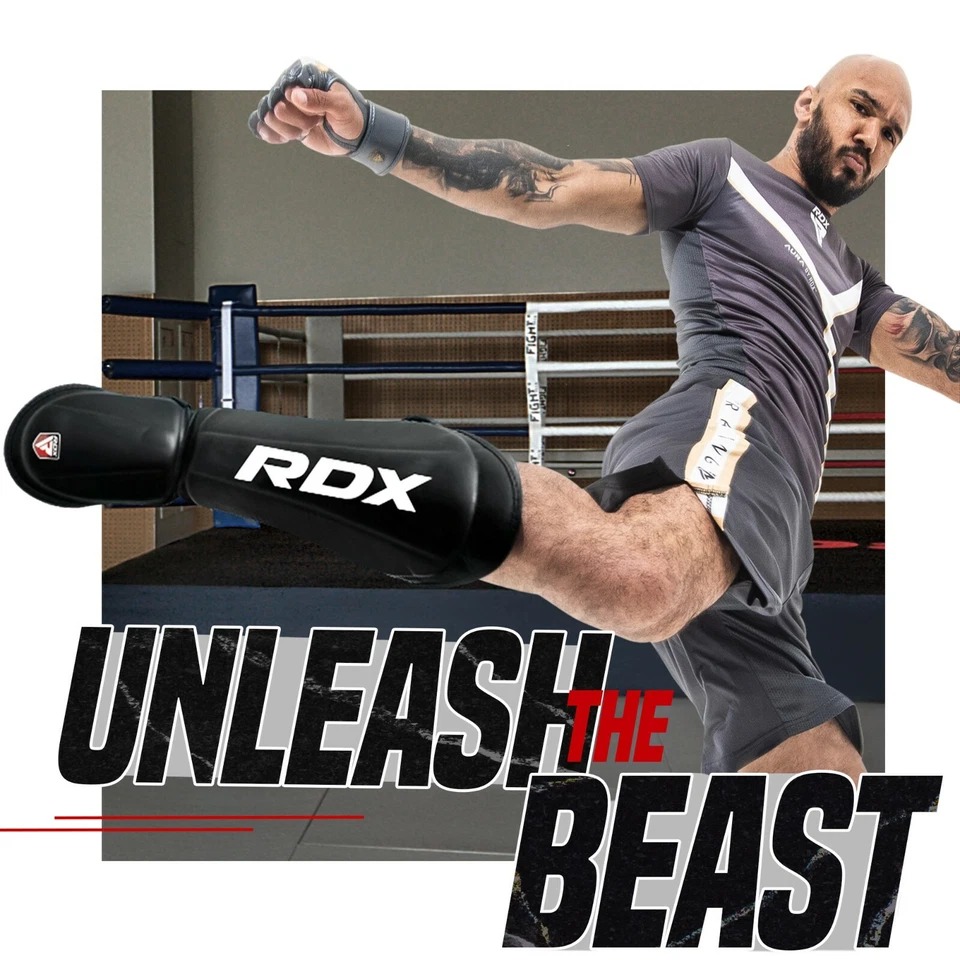 Muay Thai Shin Guards by RDX, Sparring Gear, MMA, Kickboxing Shin Pads - Image 4 of 4