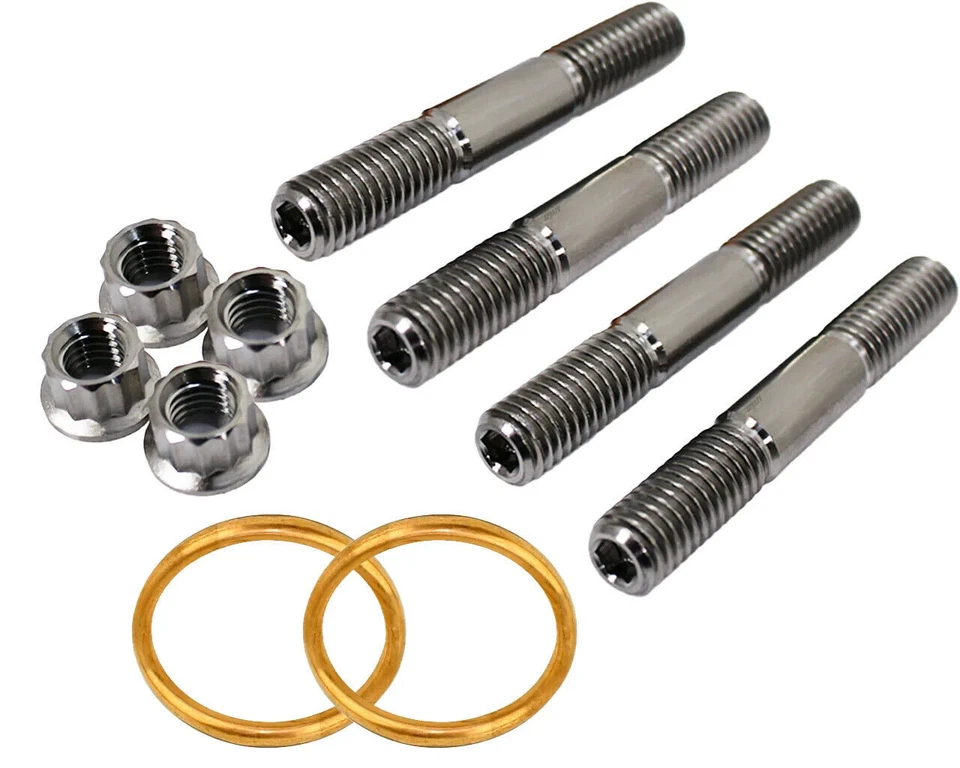 Juego de juntas de tubo de cabeza de titanio pernos de escape Honda 400EX 400X XR400R Foto 2 de 4