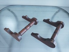 Pair Antique Estey Turned Tear Drop Walnut Carry Handles 1890 Estey Organ