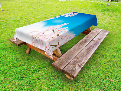 Blau und Pink Outdoor Tischdecke Tender Sakura und Sky Gartentisch Servietten