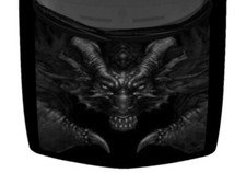 Dragon Fangs Claws Horns Grey Hood Truck Wrap Car Vinyl Graphic Decal USA 58x65