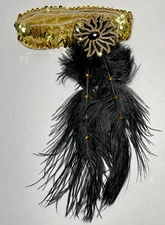 Sequin Feather Flapper Headband 1920's Women's Hair Accessories Great Gatsby 
