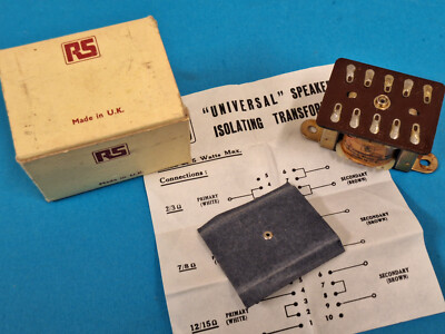 Universal Lautsprecher Trenntransformator ~ 5 Watt ~ RS Komponenten ~ NoS in Box