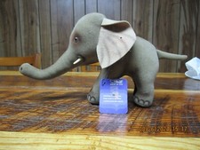 Steiff Elephant 0510 no Ear Tag Velvety Feel Good Condition 