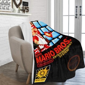 Vintage Style Retro Super Mario Bros. NES Box Ultra-Soft Micro Fleece Blanket