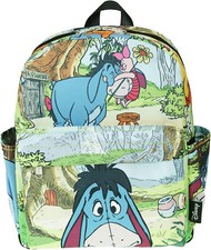 Small Backpack Deluxe - Disney - Oversize Print 12" Winnie the Pooh Eeyore Bag
