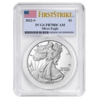2022-S $1 1-oz Proof American Silver Eagle PCGS PR70DCAM FS Flag Label