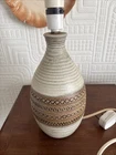 MARK PARISH KP POTTERY Mid Century Stoneware Ribbed Ceramic Lamp Base 32cm