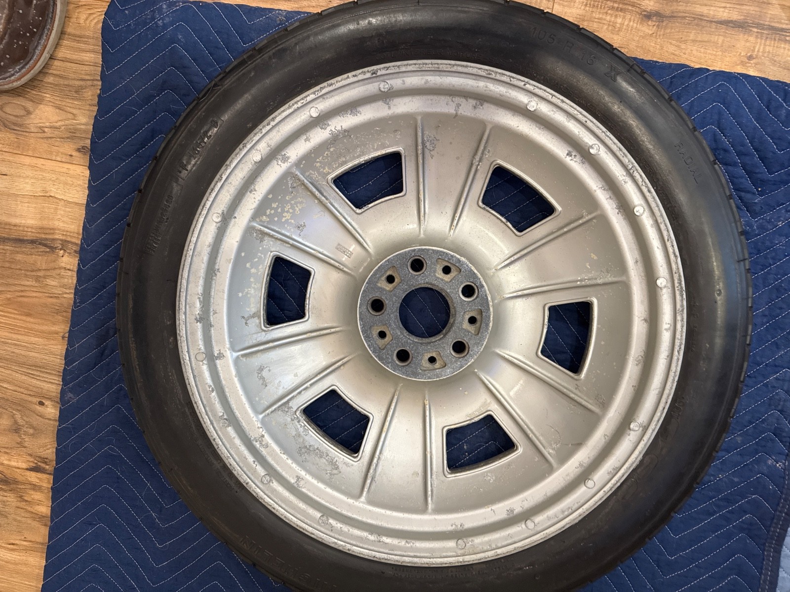 Genuine Ferrari part. Spare rim with tire. 3 1/4”  Bx18. Part # 105583. For Fera