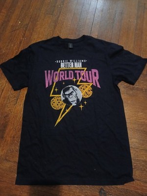 Robbie Williams Better Man World Tour T-Shirt  27'' L 17'' Pit To Pit Small