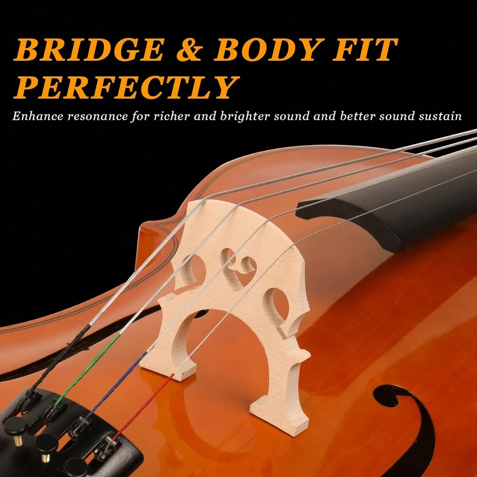 Ktaxon 3/4 violonchelo, juego de violonchelo acústico para principiantes con bolsa portátil, arco, Rosi Foto 4 de 4