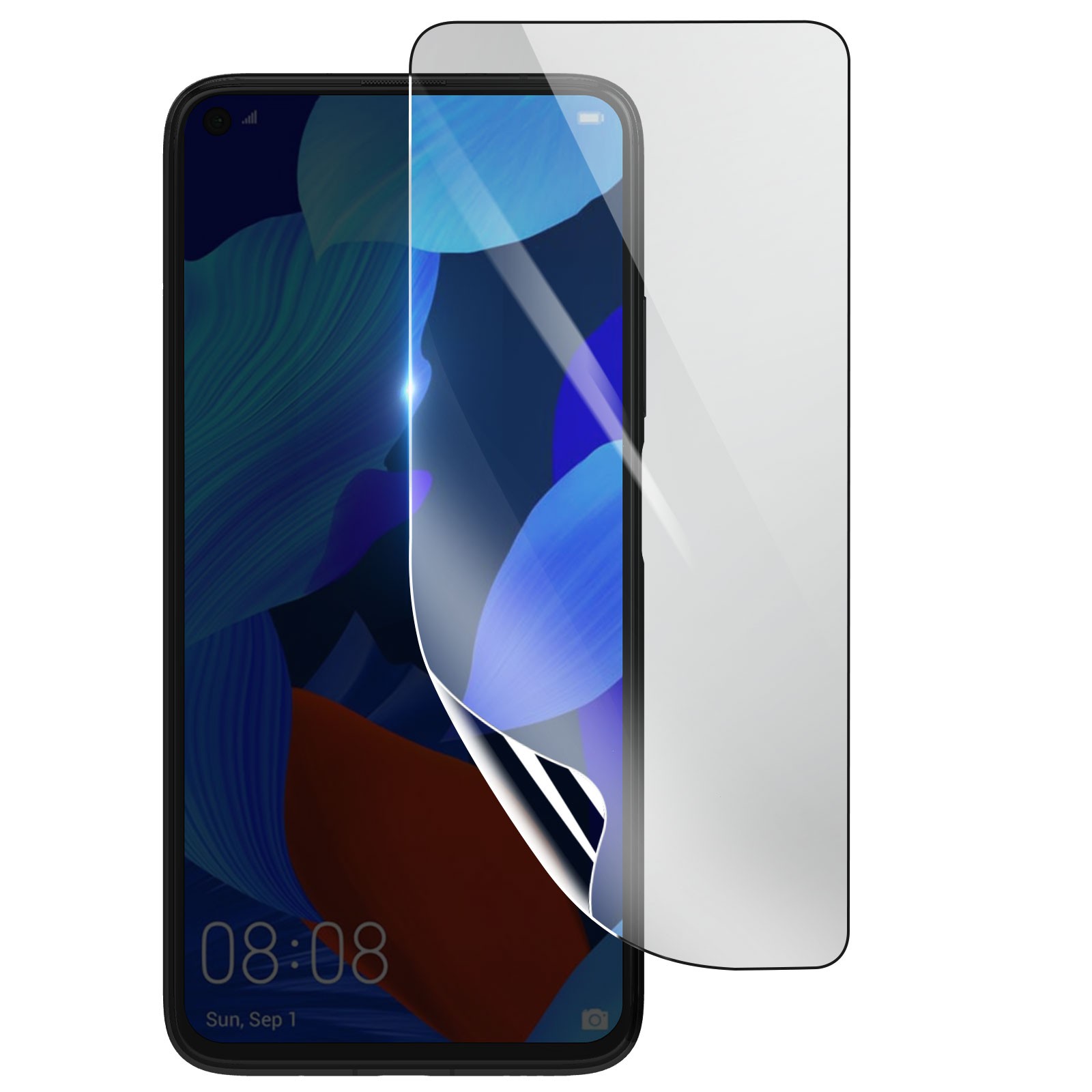 Protection écran Huawei Nova 5T en hydrogel transparent haut de gamme et découpe laser