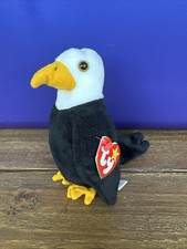 1996 BALDY American BALD EAGLE Bird Ty Beanie Babies PVC Pellets 🔥