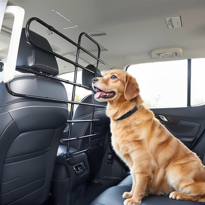 Dog Pet barrier Drive Safe Gate Front Seat Fence Divider Metal
