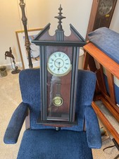 NEW HAVEN VIENNA STYLE WALL CLOCK NO25 C1886 8DAY WORKING