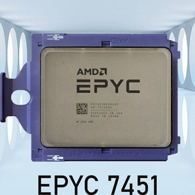 AMD EPYC 7451 Processor 24-Cores 48-Threads CPU PS7451BDVHCAF 2,30GHz Socket SP3