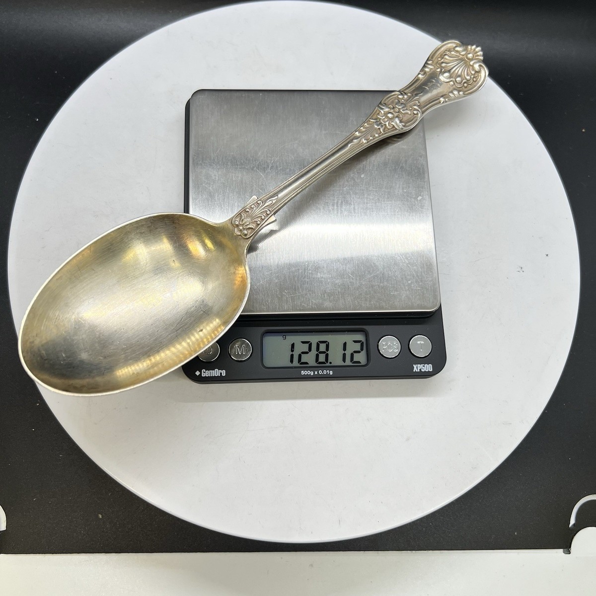 Tiffany & Co Sterling English King 9” Serving Spoon 2.25” Wide
