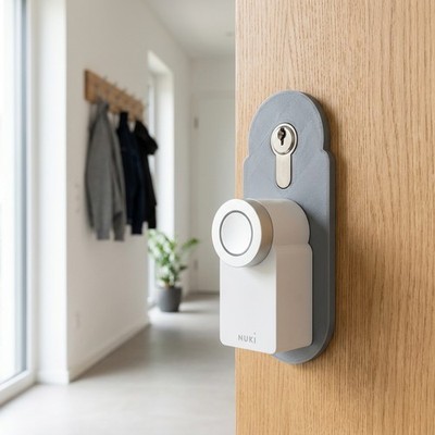 Adapterplatte passend für Nuki Smart Lock 3.0/4.0/Pro/Go Oval- Rundrosette