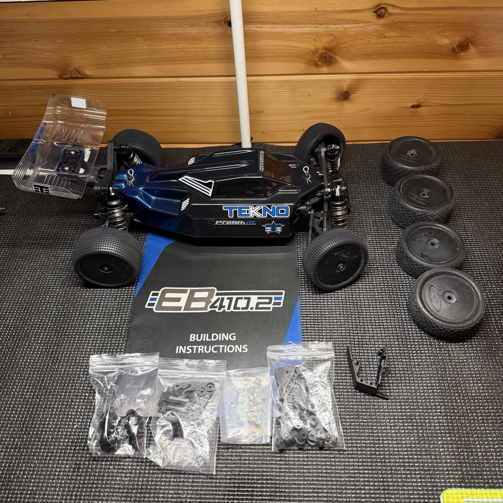 Tekno EB410.2 Roller Slider RC 1/10 4WD Race Buggy (no electronics) VERY Clean