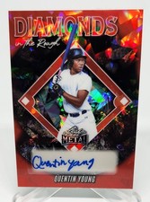 2025 Leaf Metal Red Diamonds In The Rough Quentin Young Auto 6/10 Twins
