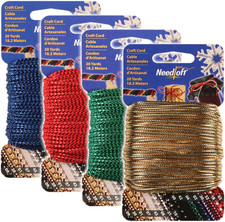 1 Craft Cord 4-Pack Special - Needloft  - Includes: 01 Metallic Gold, 03 Metal