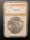 1923  Peace Silver Dollar  PGA MS63