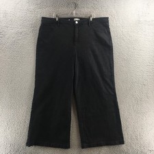 Ava  Viv High Rise Relaxed Fit Wide-Leg Jeans Womens 24R Black Denim Zip NEW