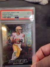 2023 Leaf Trinity Steel Silver Laser Brock Purdy #S-15