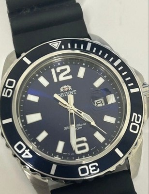 Orient Diver's Quartz Watch 200m Navy Rubber Band From Japan