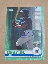 2019 JOE GRAY JR TOPPS PRO DEBUT GREEN AUTOGRAPHED AUTO ROOKIE CARD RC /99 #140