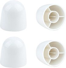 4 Pack Universal Toilet Bolt Caps Floor Screw Cover Replacement Plastic White