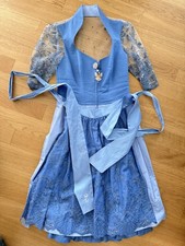 Astrid Söll Dirndl Couture XS34 Blau Tattoo Rücken