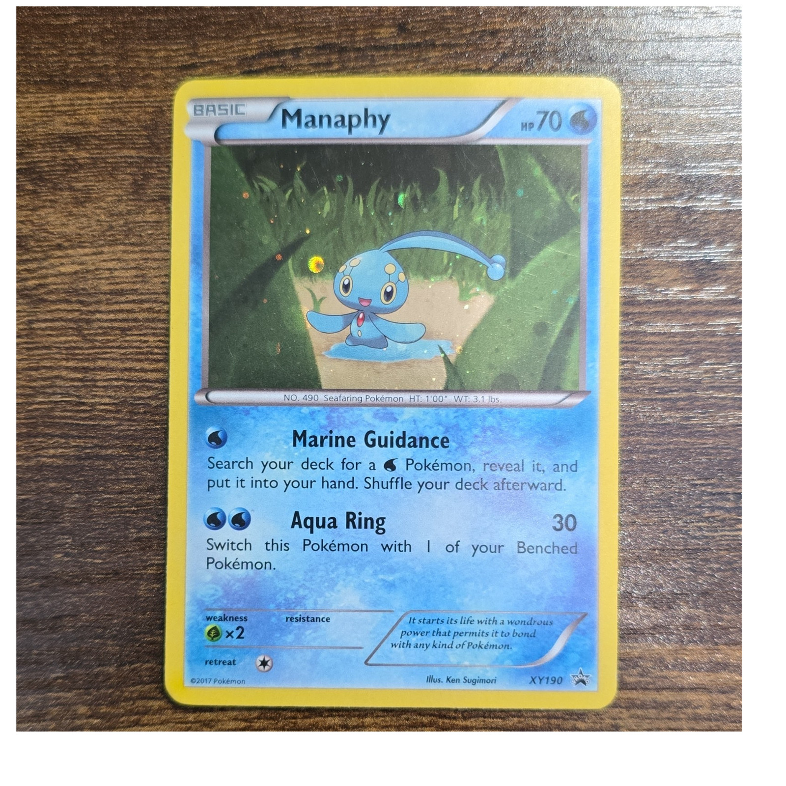 Pokémon Manaphy XY 190 Black Star Promo Holo 70 HP English The Pokémon Company