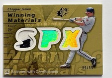 Chipper Jones Game Used Patch 2007 SPx Winning Materials Silver 89/99 #WM-CJ HOF