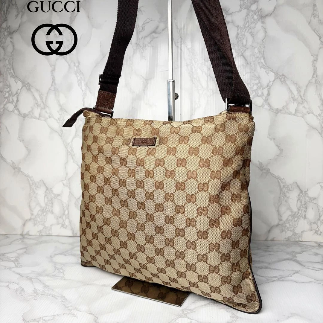 GUCCI 021 Sac à bandoulière bandoulière Gg toile Md1