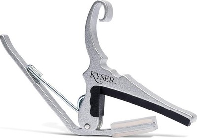 Kyser Quick-Change Acoustic Guitar Capo with Silver Finish, Model # KC6SA