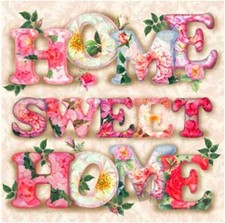 DIY 5D Diamond Painting Kit Flower Home sweet home 30x30cm Art Craft