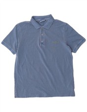 Calvin Klein Mens Polo Shirt Medium Blue Cotton DJ03