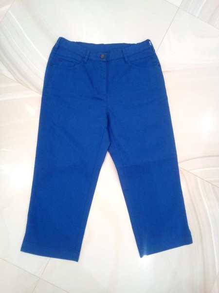 Women Oscar de la Renta Pants Navy Cotton 38 / M /