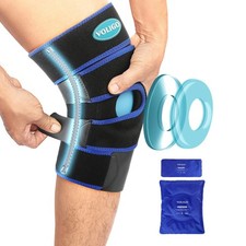 NEW Voligo Knee Brace Support Hot/Cold Therapeutic 2 Gel Packs Free US Ship
